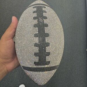 Rhinestone Football Clutch